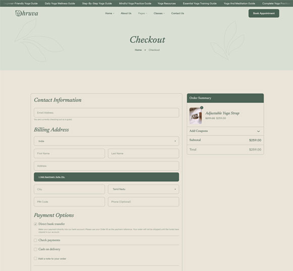 Checkout-page